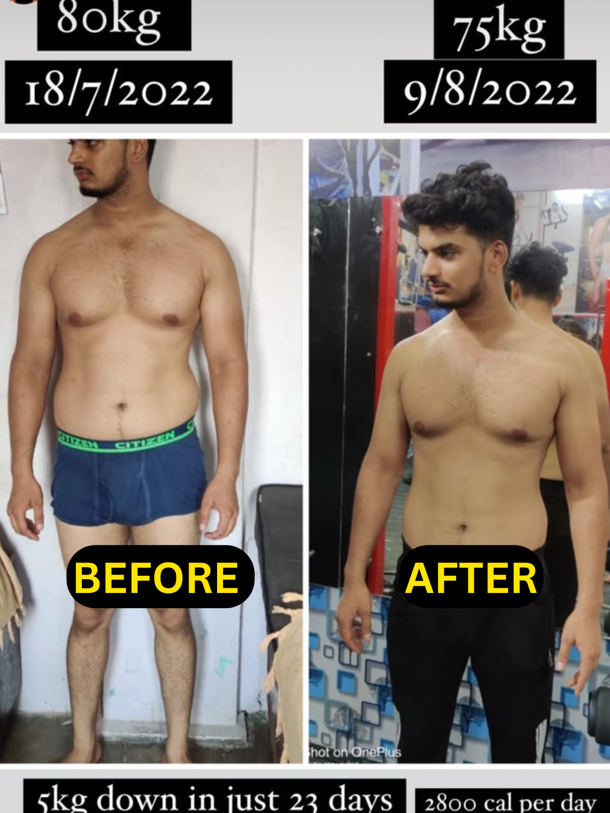 Kuldeep — lifestyle transformation